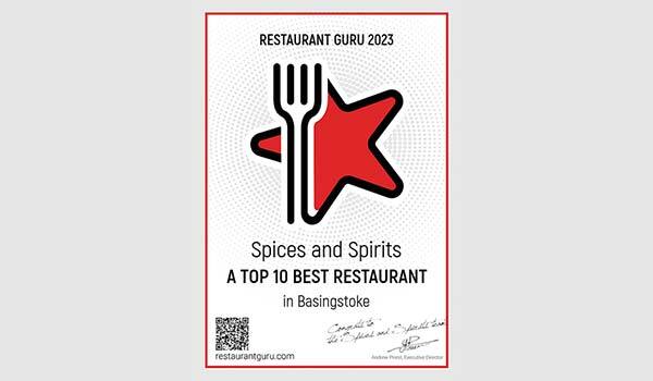 Spices and Spirits Recommended by Restaurant Guru 2023